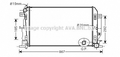 AVA QUALITY COOLING vwa2282 -  Радиатор, охлаждение двигателя